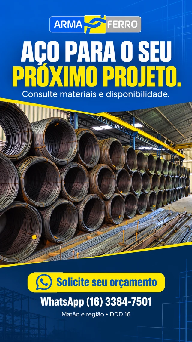 Aço para o seu próximo projeto — arte da campanha armaferro