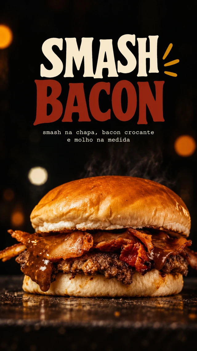 Smash Bacon — arte da campanha caverna da gordura