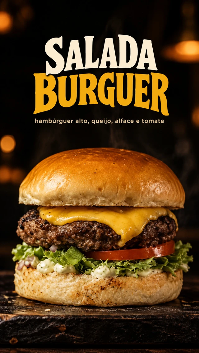 Salada Burguer — arte da campanha caverna da gordura