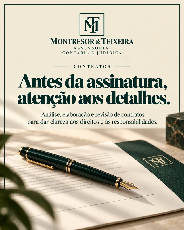 Antes da assinatura, atenção aos detalhes — arte da campanha montresor teixeira