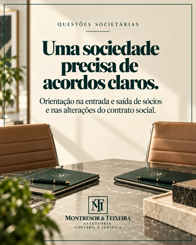 Uma sociedade precisa de acordos claros — arte da campanha montresor teixeira