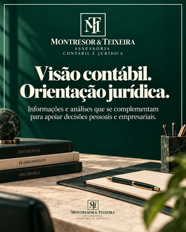 Visão contábil. Orientação jurídica. — arte da campanha montresor teixeira